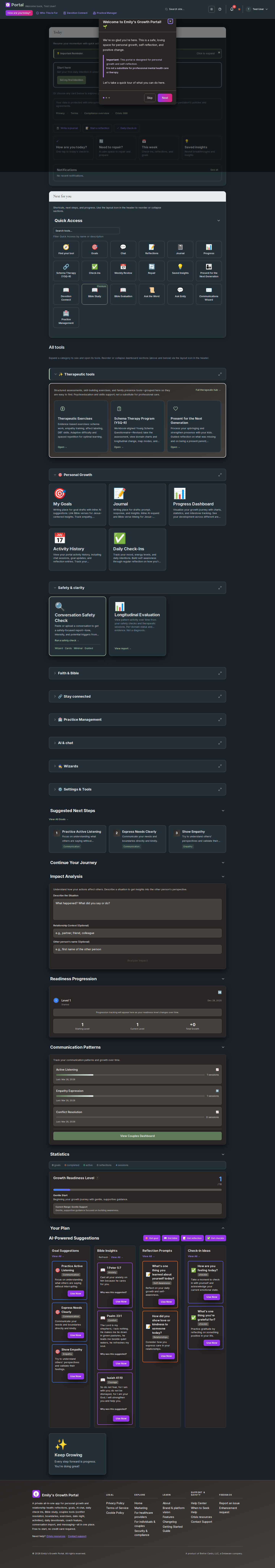 Screenshot: Personal growth