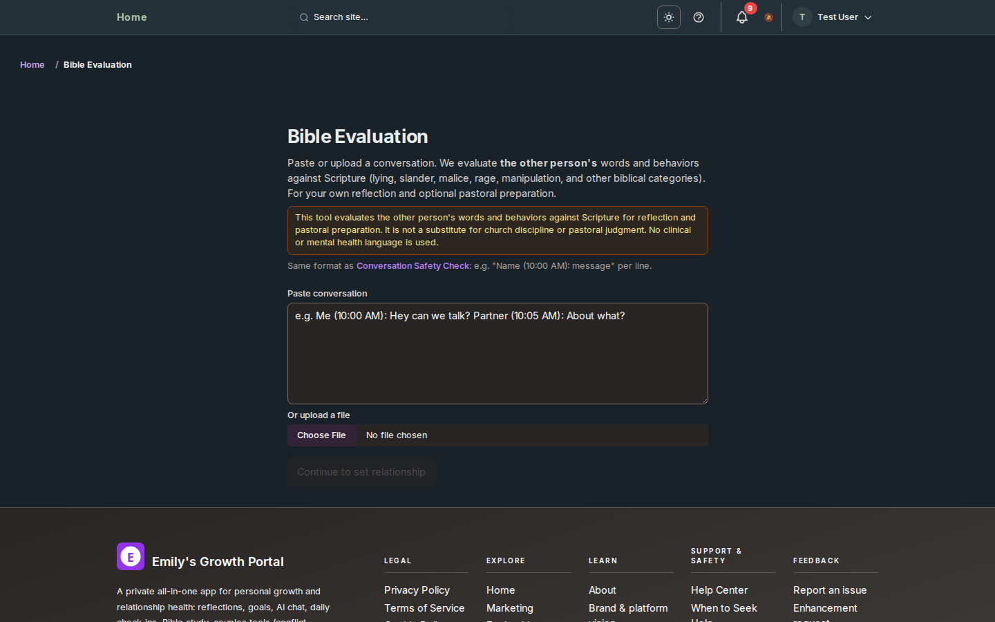 Bible Evaluation